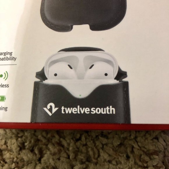 Twelve South AirSnap Leather Case for AirPods New Black Open Package - Picture 10 of 10